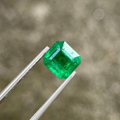 0.78 carats Green Emerald Stone Emerald Cut Natural Gem from Pakistan